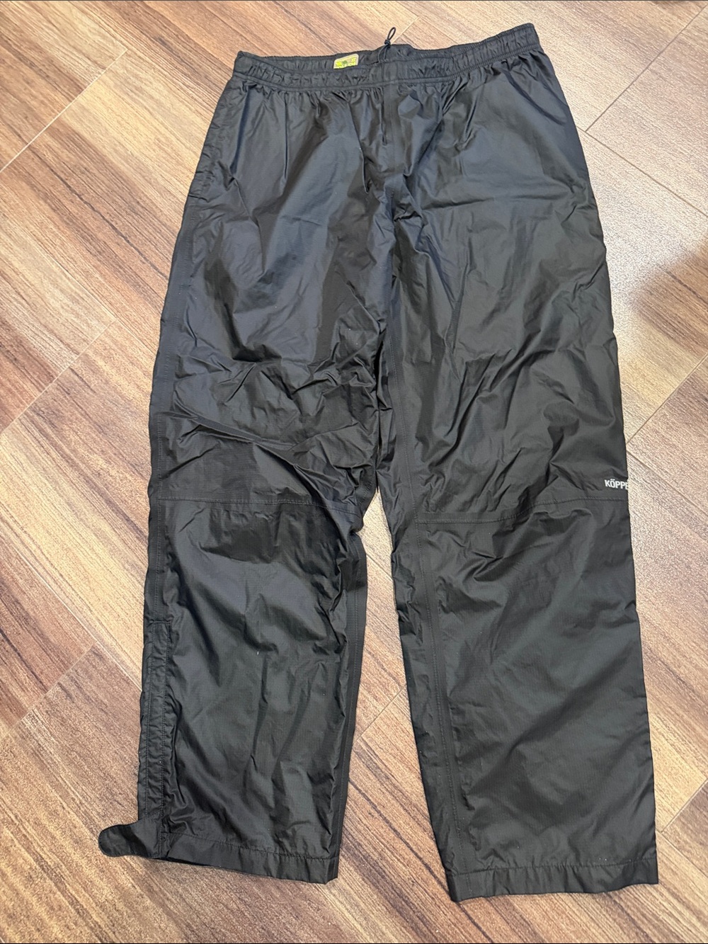 Koppen Men's Black Lightweight Rain Pants